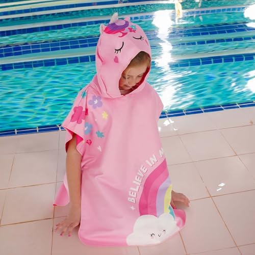 Legami Beach Towel for Children, Poncho Towel, Microfiber, Bathrobe, Compact, Lightweight, Quick-Drying, Ultra-Absorbent, with Hood, One Size - Image 6