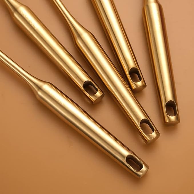 Pasta Fork, Pasta Spoon, Spaghetti Sever, 304 Stainless Steel Pasta Server, Gold Spaghetti Spoon Server, Heat Resistant, 12.63 inch - Image 5