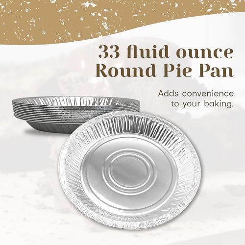 KitchenDance Disposable Aluminum Pie Pans - 9-5/8" Round Aluminum Foil Baking Pans Perfect for Home & Restaurants, Oven Safe, Pack of 250 - Image 3
