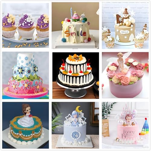 ANSLYQA Cake Decorating Kit, 237 Pcs Baking Tools | Aluminium Cake Turntable, Leveler, 24 Numbered Icing Tips, 2 Spatulas, 3 Scrapers, 50 Cupcake Liners, 100 Pastry Bags & More - Image 6