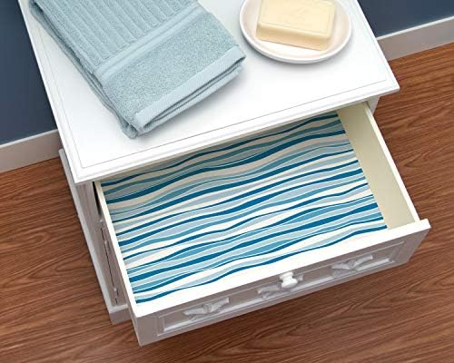 Con-Tact Brand Creative Covering, Self-Adhesive Shelf Liner, Multi-Purpose Vinyl Roll, Easy to Use and Apply, 18'' x 16', Wave Marina - Image 4