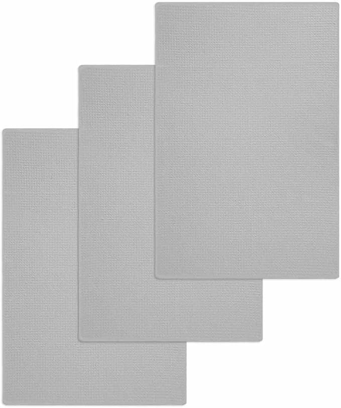 Grey Dish Towels Set,Waffle Weave Kitchen Towels Microfiber Towels Cleaning, Vintage Solid Pure Farmhouse Country Rustic Minimalist Style Soft Absorbent Dish Drying Towels Hand Towels 3-Pc 15.7x23.6In by Unknown