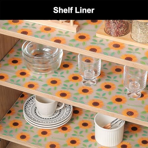 Cooyes Shelf Liner – Premium Non-Adhesive Cabinet & Drawer Liner for Kitchen – Waterproof Shelf Paper with Modern Pattern – Durable EVA Cabinet Mat – Easy to Cut （17.5" W x 78.7" L） - Image 2