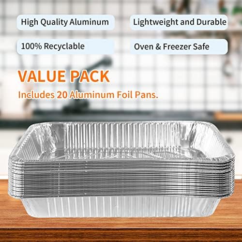 21"x13" Full Size Aluminum Foil Pans （20 Pack ） Heavy Duty - Image 6