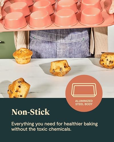 Caraway 5-Piece Non-Stick Ceramic Bakeware Set | Baking Sheets, Assorted Baking Pans and Storage, Aluminized Steel Body, Non-Toxic, PTFE and PFOA Free, Slate - Image 5