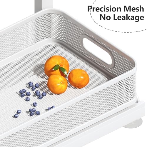 2-Pack Under Sink Storage Organizer with 2-Tier Slide Out Drawer, Sophisticated Mesh Pull Out Shelf for Kitchen & Bathroom, Fits Small Items, Upgraded Arched Track for Smooth Gliding(Patented) - Image 3