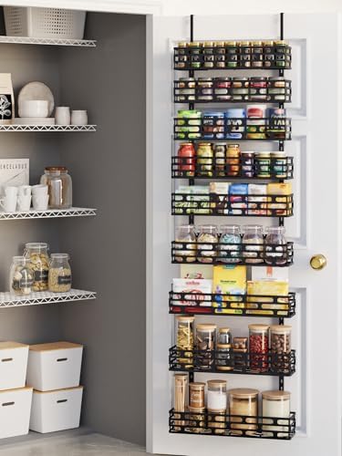 9-Tier Over Door Pantry Rack, Heavy Duty Metal Organizer for Kitchen by Unknown