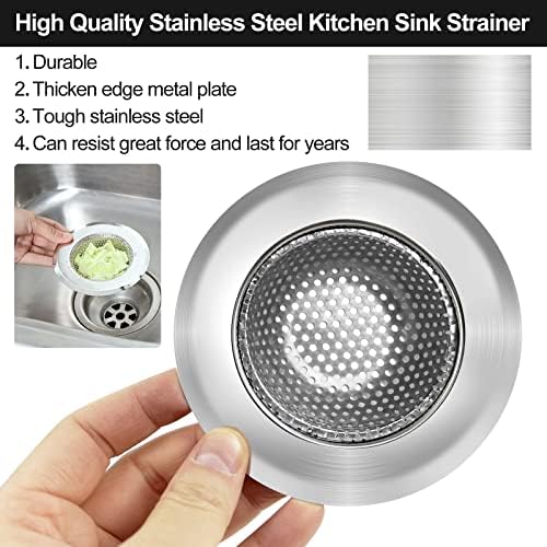 2Pack 304 Stainless Steel Sink Protector for Double Kitchen Sink Rear Drain,(13"x16"& 11"x 8.6") Metal Sink Grid SinkGrate Sink Rack for Bottom of KitchenSink w/SinkStrainers Rubber feet - Image 7