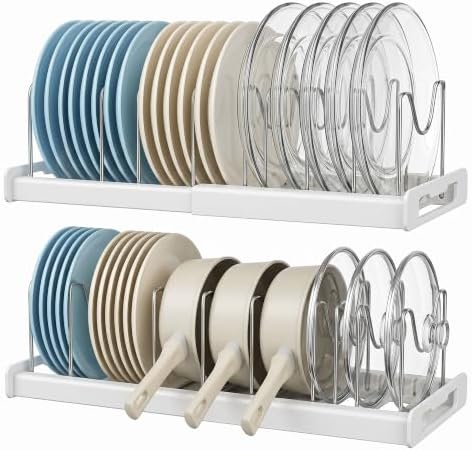 2-Pack Pots and Pans Organizer under cabinet with 9 Adjustable Dividers-22" by Unknown