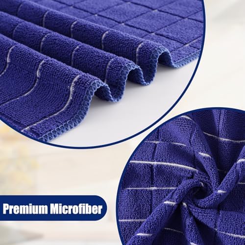 Homaxy Microfiber Kitchen Towels and Dishcloths Sets, 20 Pack, Navy Blue - Image 2