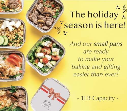55 Pack - Aluminum Pan/Containers with Lids/Foil Containers/Aluminum Pans with Lids/Take Out Containers/Disposable Pans/Aluminum Foil Food Containers/Freezer Meals containers (1 LB) - Image 5