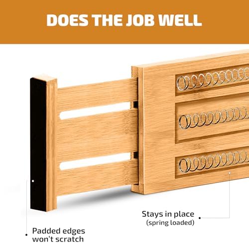 6-Pack Deep Drawer Dividers 4-Inch High Dresser Drawer Organizer, Bamboo - Image 7