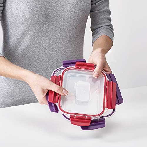 Joseph Joseph Nest Lock, 4 Piece Plastic Food Kitchen Storage Container set with lids, Leak Proof, Airtight, Space Saving, BPA free- Multicolour - Image 4