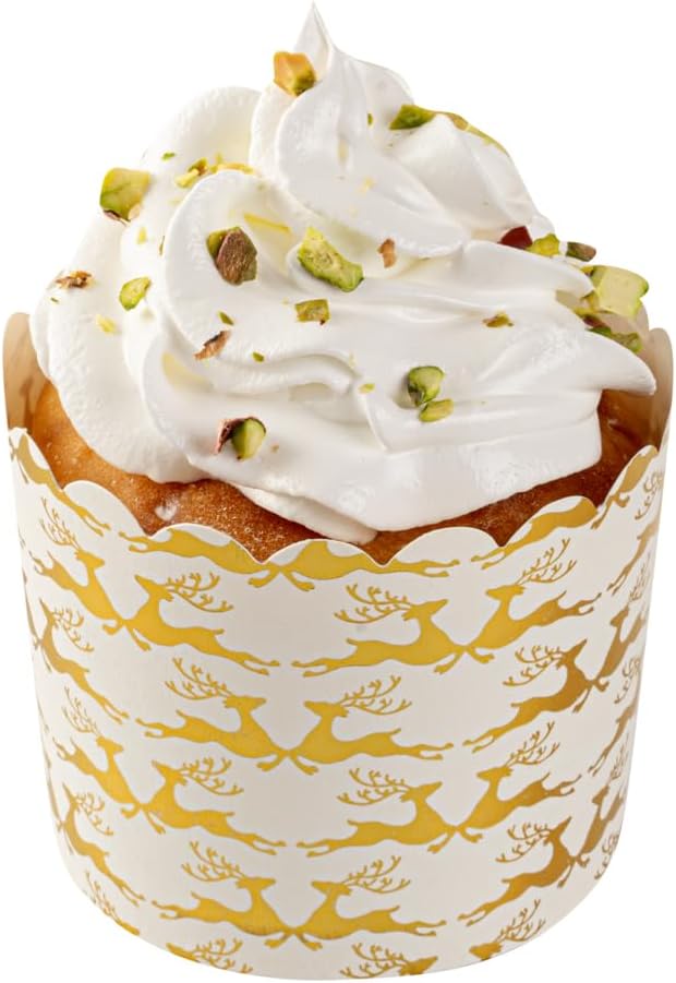 Restaurantware 4.5 oz White Paper Scalloped Baking Cup, 50 Pack by Restaurantware