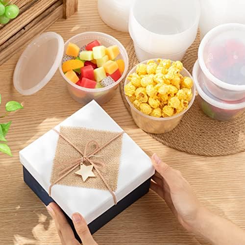 100 Sets 16 oz Plastic Deli Food Containers with Lids Bulk, Clear Airtight Disposable Food Storage Containers, Microwave, Freezer and Dishwasher Safe, for Meal Prep Soup Takeout Meal Prep Storage - Image 6