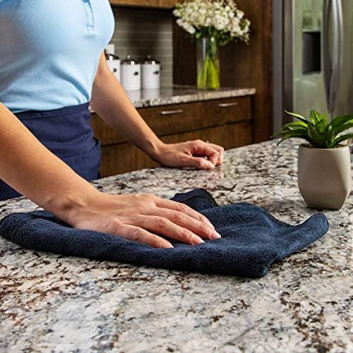 Microfiber Wholesale 16" x 24" Pro Multi Surface Microfiber Towels | Case of 156 | Black - Image 2
