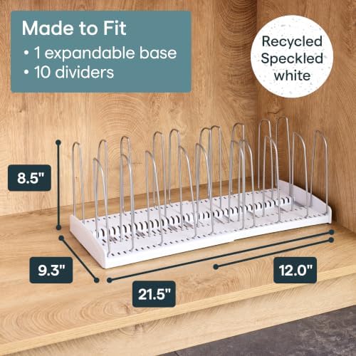 YouCopia StoreMore Expandable Cookware Rack with Tall Steel Wires, 12.5"-21.5" Wide Adjustable Pan Organizer for Kitchen Cabinet Storage, Premium Edition - Image 5