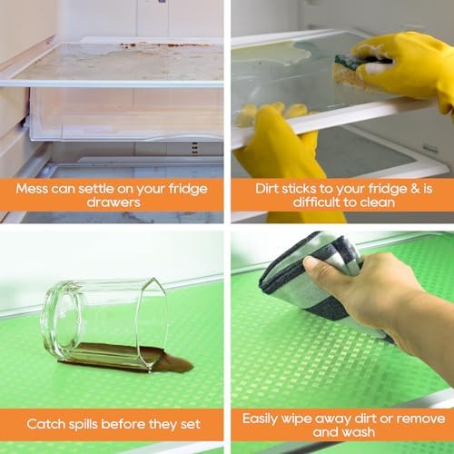 Shelf Liners for Kitchen Cabinets, Drawer, Fridge Liner Green 11.8"× 393.7" - Image 6