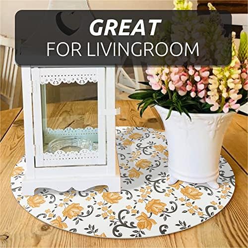 FIFTY FEET 18X96 Inch Shelf Liner for Kitchen Cabinets, PVC Drawer Liner for Dresser Non-Slip Bathroom, Non-Adhesive Cabinet Liner Washable (Yellow Floral)(2 Roll) - Image 5