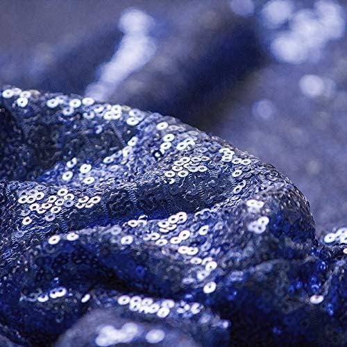 Navy Blue Sequin Table Runner 6 Pack 12''x108 Glitter Table Runner - Image 7