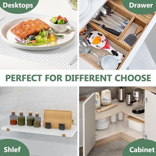 Shelf Liners, Non-Adhesive Drawer Liner, Waterproof & Oil-Proof Kitchen Cabinet Cupboard Liner Plastic EVA Material BPA Free Fridge Liner Mats Paper Protector for Shelves (Clear/16in x 240in) - Image 6