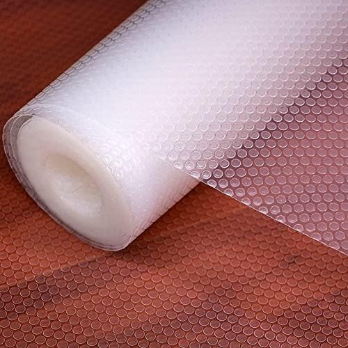 Shelf Liner, wohomuke 15 inch x 20 ft Shelf Liners for Kitchen cabinets nonstick Shelf Lining Drawer Mats EVA Protector for Cupboard (Clear,15 inch x 20 ft) by wohomuke