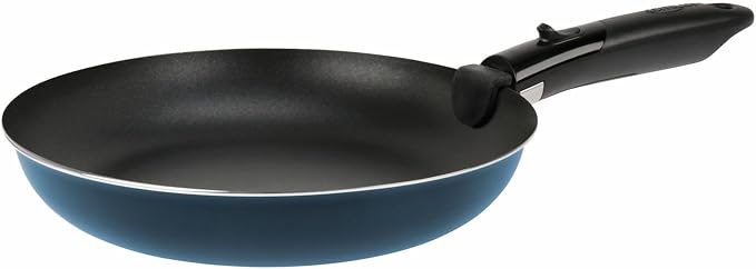 Sitram 714251 Cookware Set 10 Pieces Aluminium Blue Metal Matt: Removable Handle, 3 Frying Pans Diameter 20.24.5 cm, 3 Saucepans Diameter 16.18 cm, 3 Glass Lids Diameter 16.20 cm, Suitable for All - Image 5