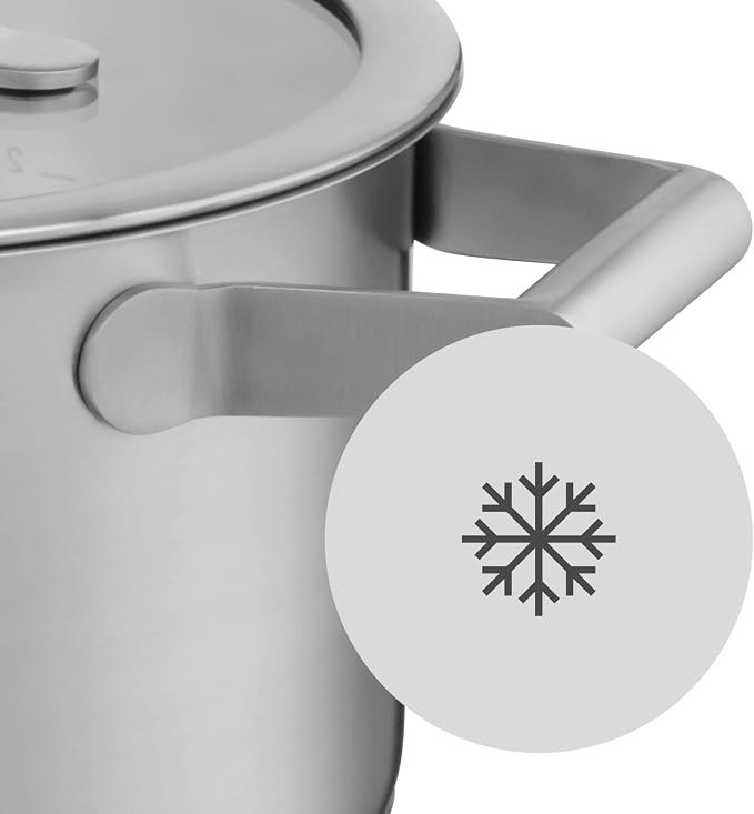 WMF Comfort Line Advantage Saucepan Set - 5-Piece Induction Cooking Pot With Glass Lid, Cromargan Matte Stainless Steel, Scale, Stackable, Uncoated - Image 4