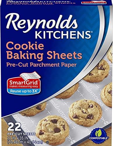 Reynolds Kitchens Cookie Baking Sheets, Pre-Cut Parchment Paper (22 Sheets, Pack of 6) - Image 2