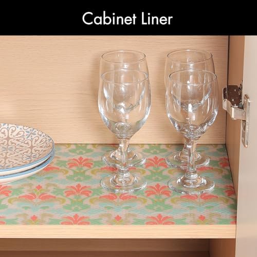 Cooyes Shelf Liner for Kitchen Cabinets – Non-Adhesive Waterproof Drawer Liner – Durable EVA Material Easy-to-Cut Shelf Paper for Refrigerator, Cupboard, Dresser with Modern Pattern - Image 5
