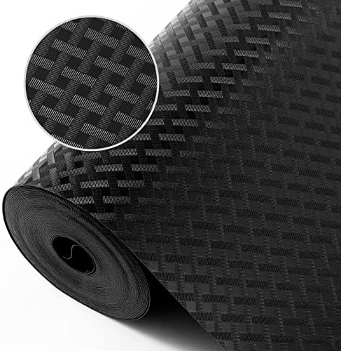 Shelf Liners for Kitchen Cabinets Non Adhensive, Black 23.6"× 157.4" by StaHom