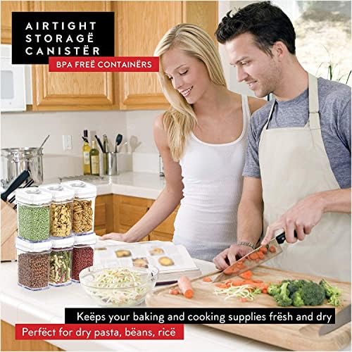 DWËLLZA KITCHEN Airtight Food Storage Containers Set - 10 PC Set - For Kitchen Pantry Organization and Storage - BPA-Free - Clear Plastic Dry Food Canisters with Improved Lids, Keeps Food Fresh. - Image 3