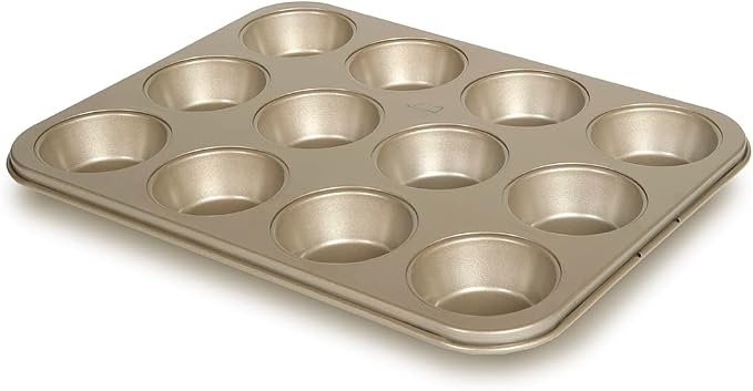Glad Muffin Pan Nonstick - Heavy Duty Metal Cupcake Tin with Round Baking Cups, 12-Cup by GladTrashFoodStorage