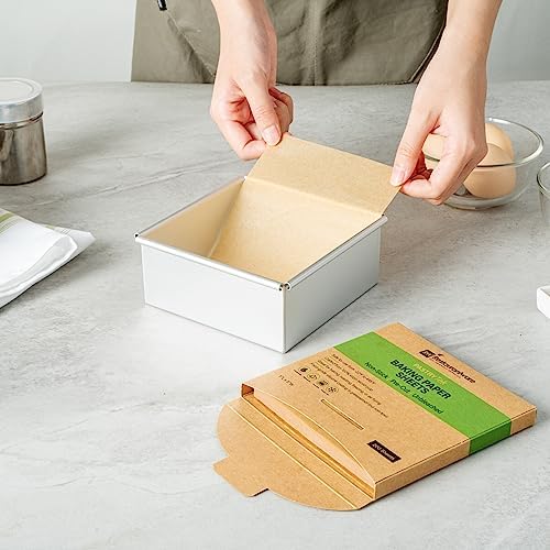 Restaurantware-Pastry Tek 5 x 5 Inch Parchment Paper Sheets, 200 Greaseproof Baking Sheets For Oven - Pre-cut, Double-Sided Silicone Coating, Unbleached Paper Nonstick Baking Sheet, Reusable - Image 3