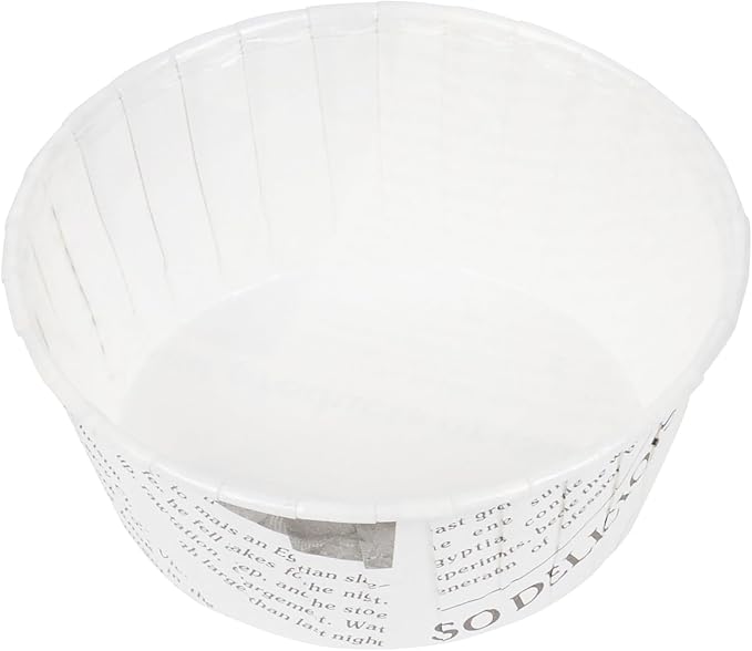Restaurantware 5 oz Round Paper Newsprint Large Baking Cup, 200 Pack - Image 13