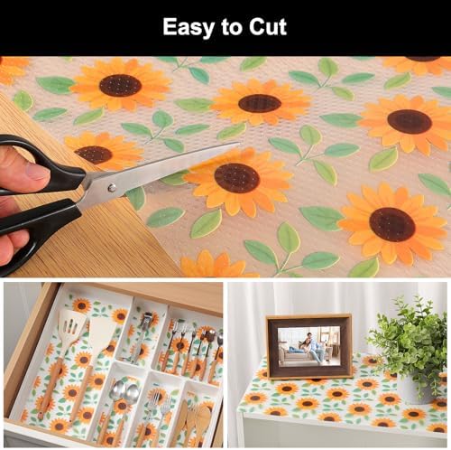 Cooyes Shelf Liner – Premium Non-Adhesive Cabinet & Drawer Liner for Kitchen – Waterproof Shelf Paper with Modern Pattern – Durable EVA Cabinet Mat – Easy to Cut （17.5" W x 78.7" L） - Image 7