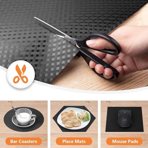 Shelf Liners for Kitchen Cabinets Non Adhensive, Black 35.4"× 236.2" - Image 3