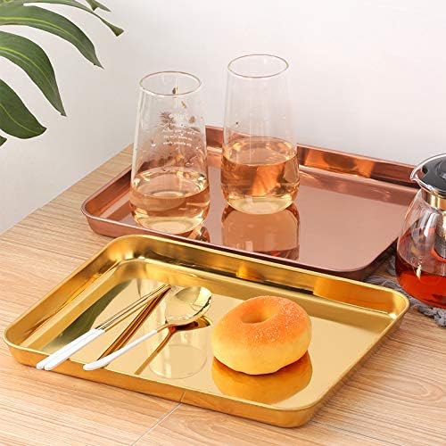 Meisha Baking Sheet with Wire Rack Set [2 Pans + 2 Tier Racks], Stainless Steel Rose Gold Cookie Sheet Baking Trays & Cooling Rack for Cooking - Image 2