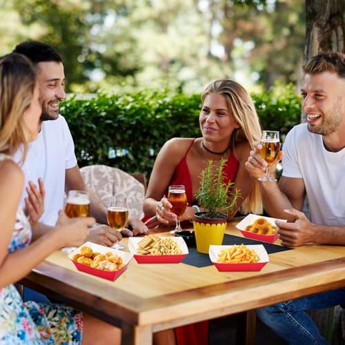300 Pcs 2 lb Disposable Kraft Nacho Boat Trays, Disposable Paper Food Boat for Tacos, Hot Dogs, and Snacks, Perfect for Parties, BBQs, and Festivals - Image 5