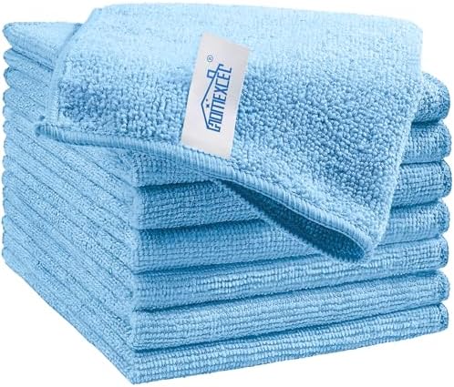 HOMEXCEL 8PK Microfiber Cleaning Cloth, Cleaning Rags for Home, 11.5x11.5in by HOMEXCEL