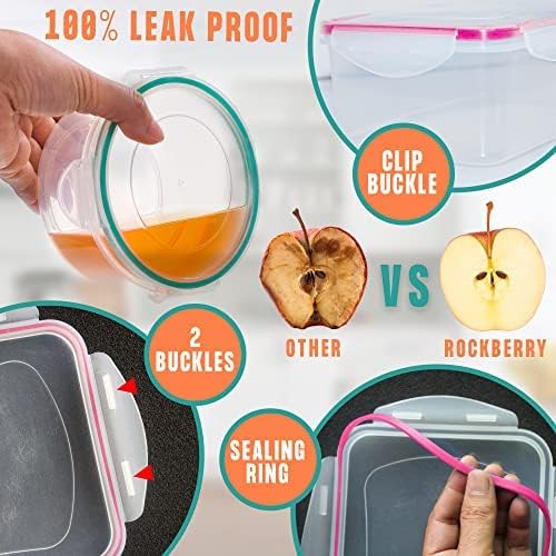 38 Pcs Large Food storage containers-85 oz to Small Container Stackable Kitchen storage bowls sets-BPA Free Leak proof Plastic food Storage Containers with lids airtight-Microwave freezer safe | Stackable Kitchen Pantry storage bowls sets-BPA Free Leak... - Image 4
