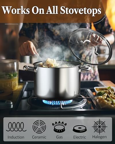 Cook N Home 7-Piece Tri-Ply Clad Stainless Steel Cookware Pots & Pans Set - Image 3