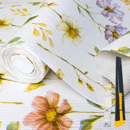 Shelf & Drawer Liner for Kitchen Cabinets Non-Adhesive Flower 12in x 20FT by Niviy