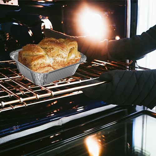 iHomeSet 25 Pack 1 lb Aluminum Foil Pan 16 oz with Clear Plastic Lids | Take Out Food Containers for Catering, Baking, Roasting Food - Image 5
