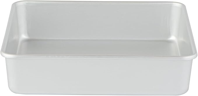 Restaurantware 8x8 Cake Pan - 1 Count Aluminum Square Baking Pan With Straight Sides - Oven-Safe Layer Cake Pan For Even-Heated Baking - Silver by Restaurantware