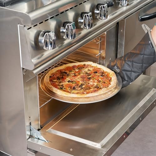 Restaurantware 16 Inch Aluminum Pizza Pan 12 Count Wide Rim Silver Pizza Pan, Heat Conductive Round Pizza Tray, Lightweight Corrosion-Resistant Serving Tray For Restaurant Or Home Use - Image 5