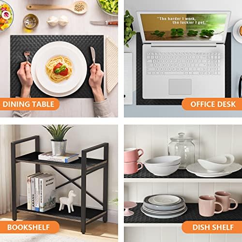 Shelf Liners for Kitchen Cabinets Non Adhensive, Black 23.6"× 393.7" - Image 2