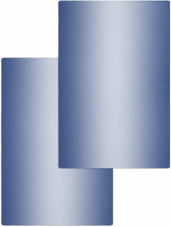 Ombre Navy Blue Dish Towels Set, Waffle Weave Kitchen Towels Microfiber Towels Cleaning, Gradual Contemporary Minimalist Solid Color Soft Absorbent Dish Drying Towels Hand Towels 2 Pack 15.7x23.6 Inch by Unknown