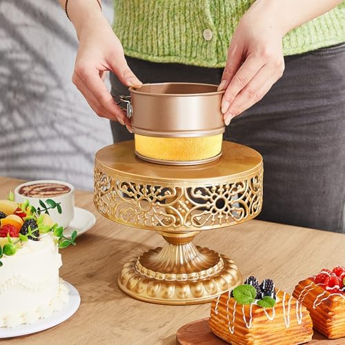 Sunnyray 12 Pcs 4 Inch Springform Pans Mini Cheesecake, Gold | Removable Bottom Leakproof, Ideal for Cheesecakes Pizza Quiche Tarts, Nonstick Spring Form Baking Easy Release Round Molds - Image 6