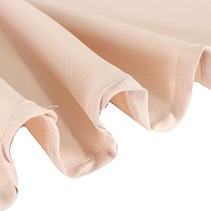 BalsaCircle 10 pcs 108 inch Nude Round Washable Polyester Easy-Care Tablecloth for Indoor and Outdoor Bridal Shower Wedding Table Buffet Table Parties Events Kitchen Dining - Image 7